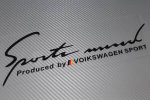 スポーツマインド ワーゲン ステッカー VOLKSWAGEN ブラック