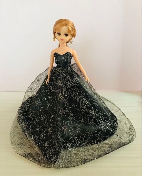 りかちゃん ハンドメイドドレス 2点セット ブラック