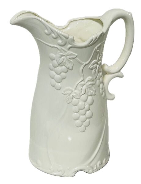 《保管品》陶器 葡萄柄 ピッチャー☆水差し☆デキャンタ