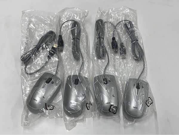 NEC USBレーザーマウス 型番:MSU1218 新品未使用4個セット