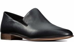 Clarks 26.5cm Flat black black Loafer leather leather strap slip-on shoes formal ballet sneakers pumps sandals P21