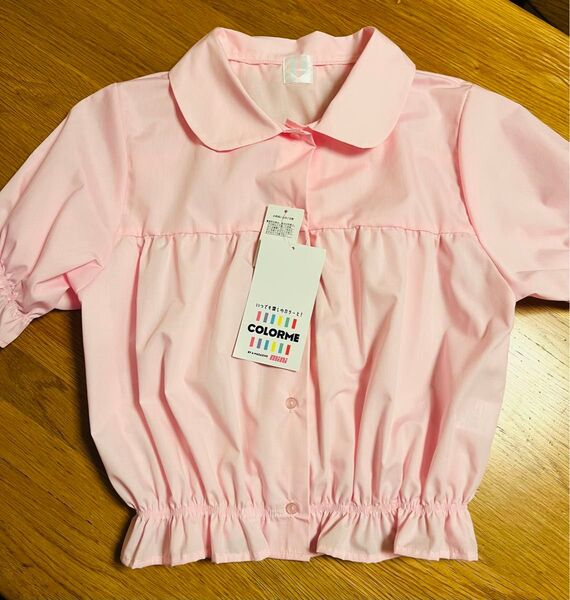 半袖ブラウス ピンク ガーリー 新品タグ付き