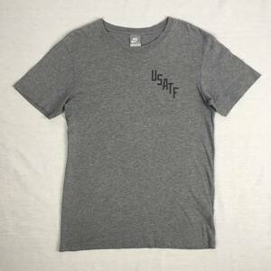 NIKE ナイキ Tシャツ グラフィック ロゴ USATF グレー 灰色 霜降り Lサイズ