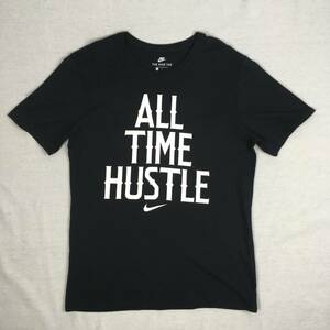 NIKE ナイキ ALL TIME HUSTLE グラフィック Tシャツ スウォッシュ ロゴ 黒 ブラック Lサイズ