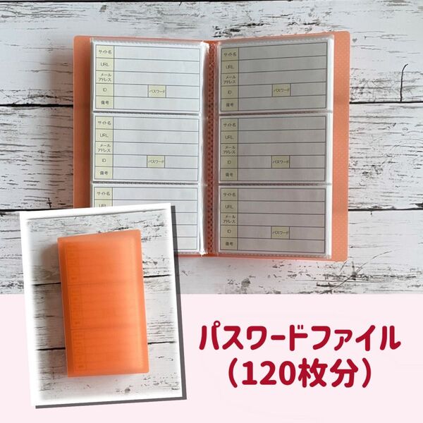 パスワードファイル(120枚)Orange※ハンドメイド品のため、お値下げは不可とさせて頂きます!