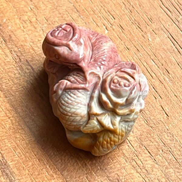 天然石 アラシャン瑪瑙 蛇&薔薇モチーフ パーツ①
