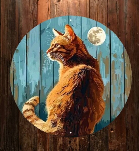 猫の壁飾り メタルウォールアート 茶トラA 猫の雑貨 HANAKO