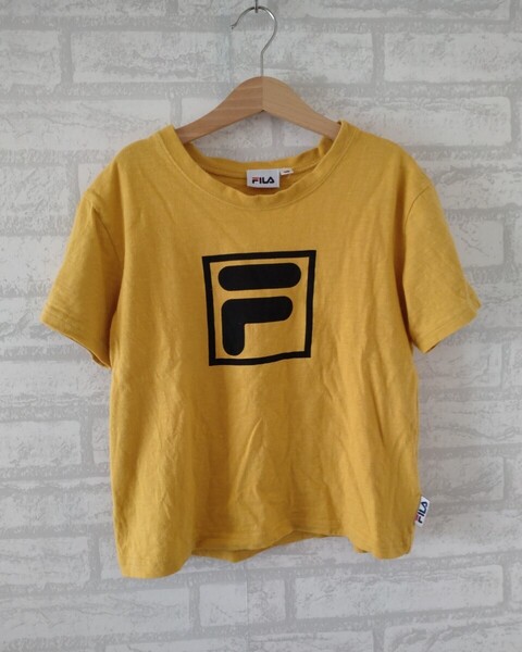 FILA KIDS 半袖ロゴTシャツ 140㎝ イエロー 夏 子ども 男の子 女の子 男女兼用 130 フィラ