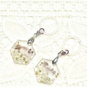 可愛いラグドールちゃんのアンブレラマーカー2個セットホワイト