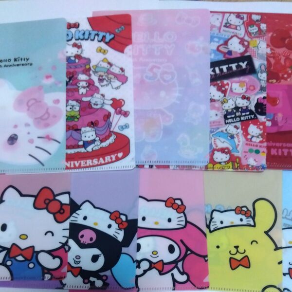 HELLO KITTY 50th ANNIVERSARY ミニクリアファイル フルコンプセット