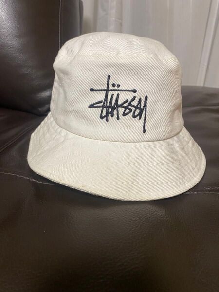 STUSSY バケットハット ホワイト