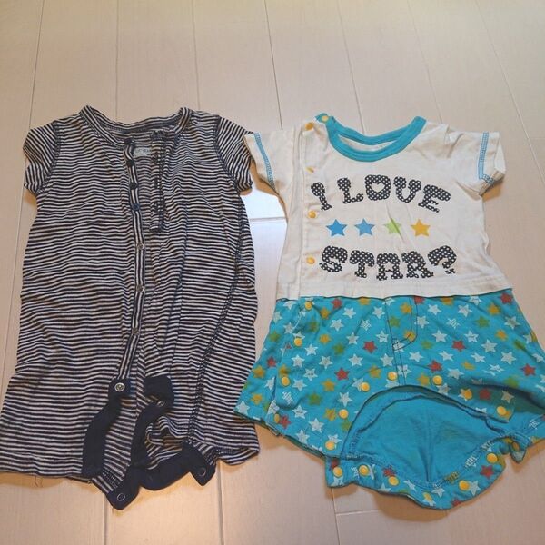 半袖ロンパース2枚 60cm babyGAP ベビー服