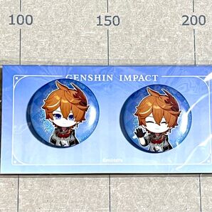 原神グッズ タルタリヤ ミニ缶バッジ 2点セット 留影叙佳期シリーズ 公式正規品