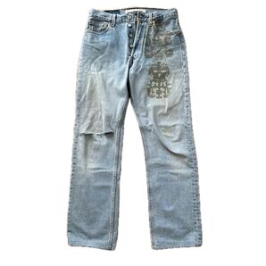 リーバイス501ダメージジーンズ