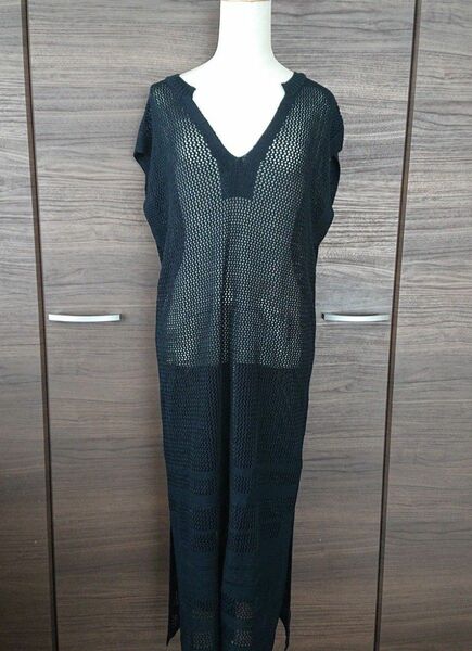 新品未使用タグ付☆mysacloset ニットジレワンピース 田中里奈 黒