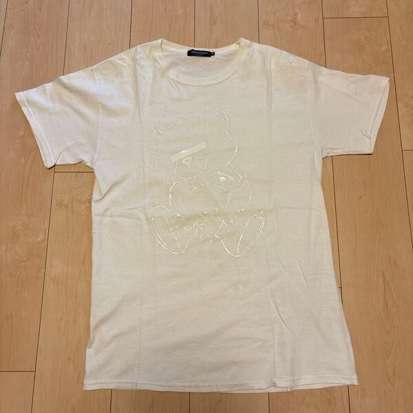 アンダーカバー 90年代初期 目隠しベアー プリントTシャツ カットソー Tシャツ 白 半袖 ホワイト 90s