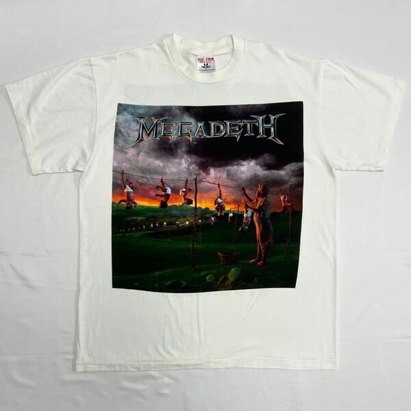 USA製 MEGADETH メガデス Youthanasia ユースアネイジア バンド Tシャツ L 白