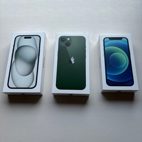 iPhone 箱のみ3種類 (iPhone12mini iPhone13 iPhone15)