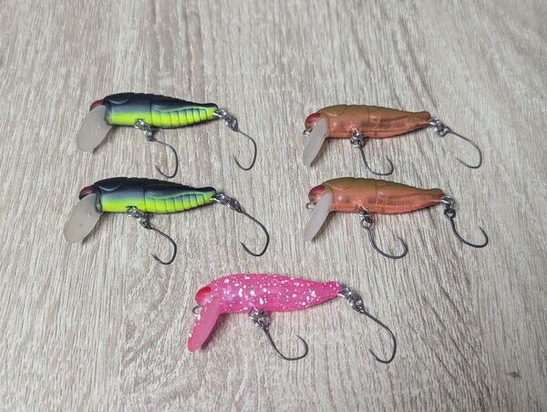 美品 グラスホッパー ロデオチューン ロデオクラフト 5個セット RCグラスホッパー エリアトラウト ルアー
