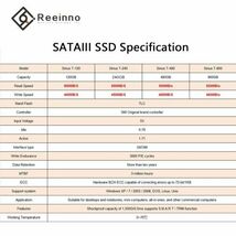 ★新品!!最安値★Reeinno SSD SATA3 / 6.0Gbps 2.5インチ 960GB 3D 高速 NAND TLC 内蔵型 デスクトップ ノートパソコン DE043_画像10