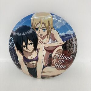 進撃の巨人 ミカサ クリスタ(ヒストリア) BIG缶バッジ 新品未使用