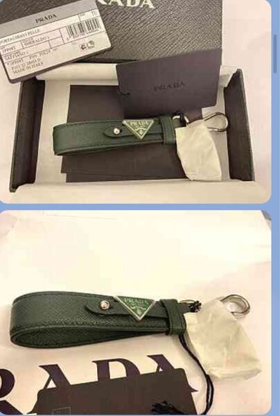 新品未使用★PRADA・プラダ★グリーン 緑★キーリング★ユニセックス:一点