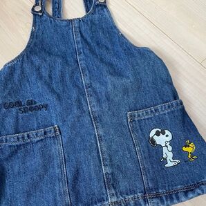 定価3390えん!! ZARA 98サイズ ジャンスカ スヌーピー デニム ワンピース 早い者勝ち レア商品