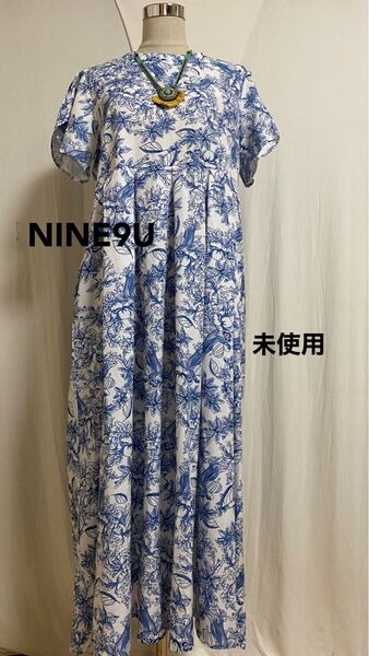 NINE9U 総柄 ワンピース 総柄
