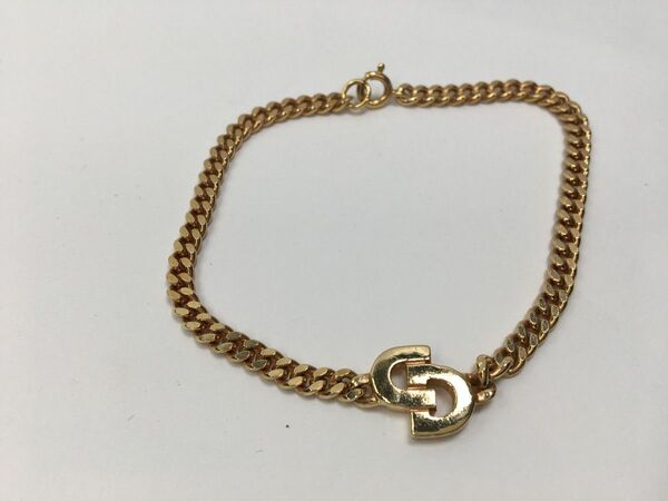 k1012 ディオール Christian Dior ロゴ ブレスレット ゴールドP