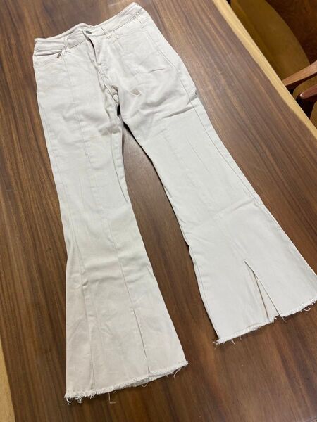 GRLスリット ストレッチ デニム