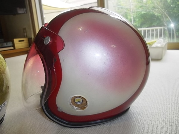 ビンテージヘルメット ジェット ラメ 当時物 70s Sサイズ