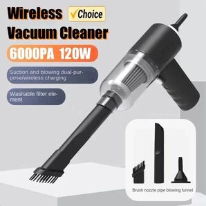 再入荷残り4→1個!一台二役ハンディクリーナー エアーダスター 2024新発 掃除機 コードレス 強力吸引 車載掃除機