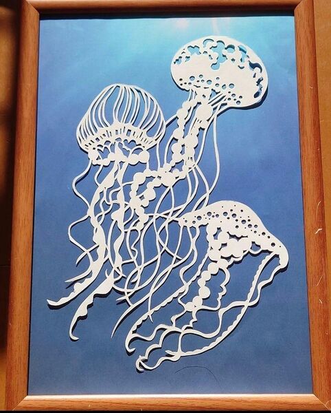 切り絵 クラゲさん