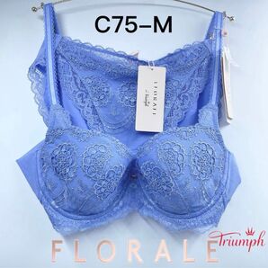 トリンプ フロラーレ 太陽の花 C75 M ブラ ショーツセット ブルー