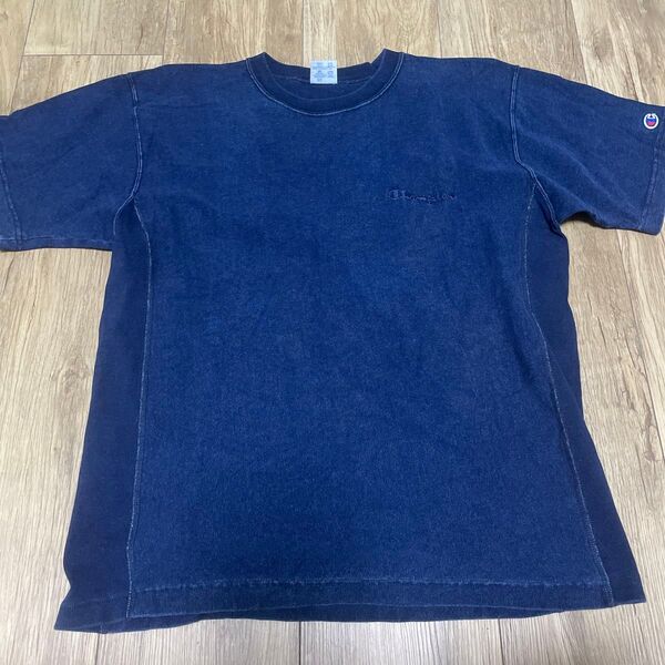 Championチャンピオンデニム濃紺厚手半袖Tシャツ