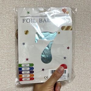 バルーン 誕生日 7 数字 風船 王冠 パーティー 飾り 写真撮影 水色 青