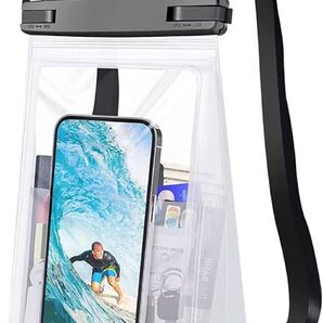 防水スマホケース 大容量 TPU ネック・肩ストラップ 最大7.2インチ対応