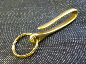 釣り針 ベルトフック キーリング付き　真鍮 ゴールドブラス