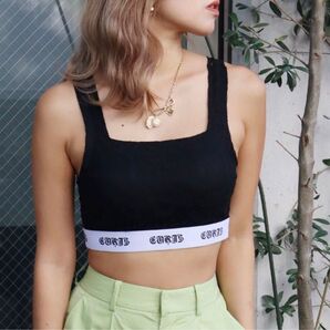 EVRIS ロゴラインレースビスチェ GYDA EMODA moussy RESEXXY Rady