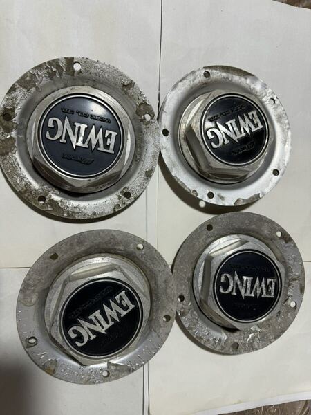 当時物 WORK EWING ワーク ホイール用 センターキャップ 4個