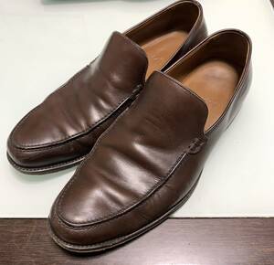  Италия производства BALLY Bally натуральная кожа туфли без застежки Loafer 10.5 Brown 