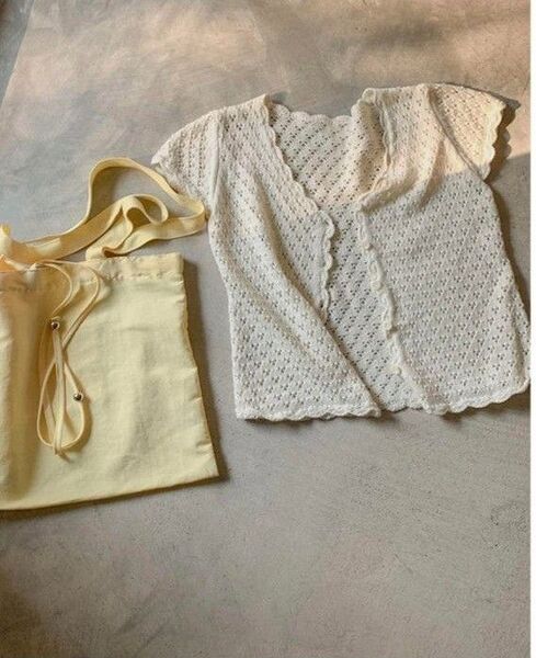 チェリーココ vintage カーディガン パンチング レース ニット ZARA