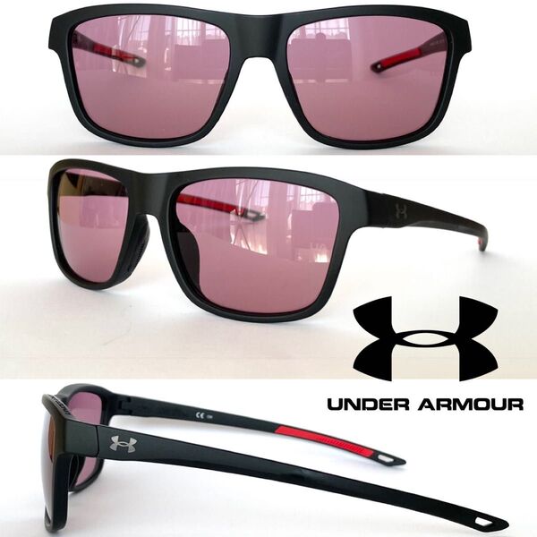UNDER ARMOUR アンダーアーマー スポーツサングラス UA RUMBLE/F 003PC マットブラック ダークパープル