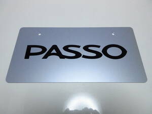 トヨタ パッソ PASSO ディーラー 新車 展示用 非売品 ナンバープレート マスコットプレート