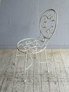  French antique iron garden chair gardening 8677