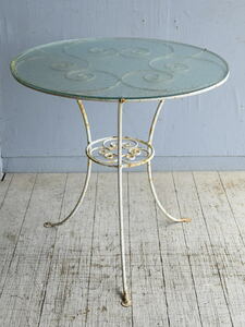  French antique iron garden table 10066