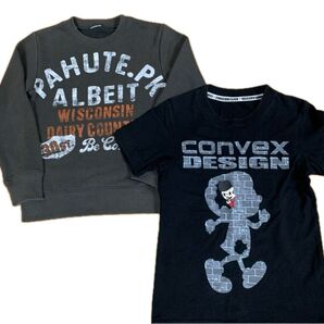 裏毛トレーナー & コンベックスTシャツ 2枚セット 130サイズ