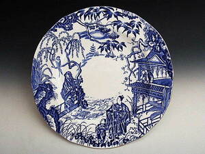  blue and white ceramics mikado Rancho n plate * Royal Crown Dubey 