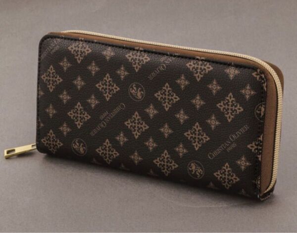即購入可。ラスト!2点セット!CHRISTIAN OLIVIER PARIS レシートと小銭が分かれる長財布 Brown、レッド。
