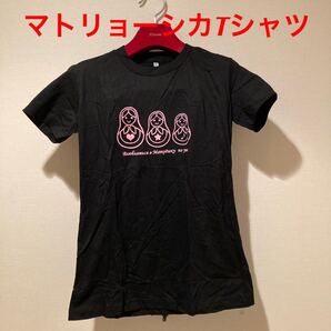 ★可愛いデザイン★マトリョーシカTシャツ薄ピンクL★送料無料★